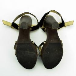 Pre Owned Jimmy Choo Black Suede Corliss Platform Sandals Size 38 