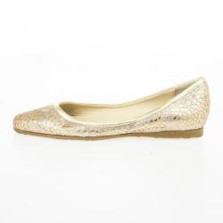 Pre Owned Jimmy Choo Cutout Glitter Ballet Flats Size 38.5