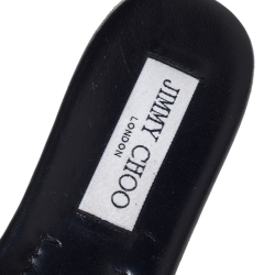 مملوكة مسبقًا صندل سلايد فلات جيمي تشو "ناندا" غليتر كوارس بني ميتاليك مقاس 39