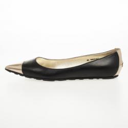 Pre Owned Jimmy Choo Black Pointed Toe Wendy Ballet Flats Size 40