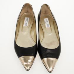 Pre Owned Jimmy Choo Black Pointed Toe Wendy Ballet Flats Size 40