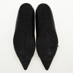 Pre Owned Jimmy Choo Black Pointed Toe Wendy Ballet Flats Size 40