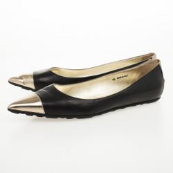 Pre Owned Jimmy Choo Black Pointed Toe Wendy Ballet Flats Size 40