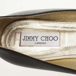 Pre Owned Jimmy Choo Black Pointed Toe Wendy Ballet Flats Size 40