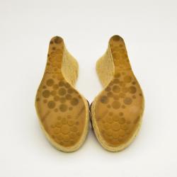 Pre Owned Jimmy Choo Pink Patent 'Phyllis' Espadrilles Wedges Slides Size 35