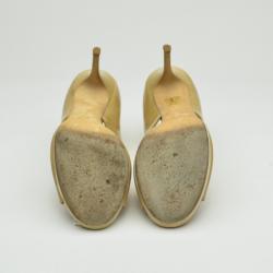 مملوكة مسبقًا Jimmy Choo Nude Patent Leather 'Private' Sandals Size 38