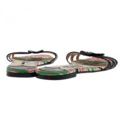 مملوكة مسبقًا Jimmy Choo Black Leather Flat Slides Size 38