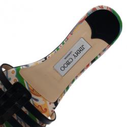 مملوكة مسبقًا Jimmy Choo Black Leather Flat Slides Size 38