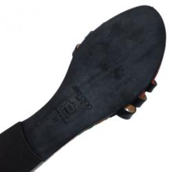 مملوكة مسبقًا Jimmy Choo Black Leather Flat Slides Size 38