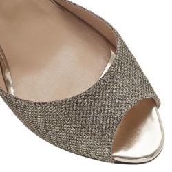 Pre Owned حذاء جيمي تشو ماري جان نسيج براق مقاس 40