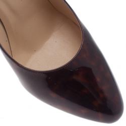 مملوكة مسبقًا حذاء جيمي تشو غيلبيرت جلد لامع ترتواز مقاس 39