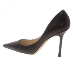 Pre Owned Jimmy Choo Brown Leather Chilli Pointed Toe Pumps Size 39.5