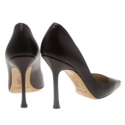 Pre Owned Jimmy Choo Brown Leather Chilli Pointed Toe Pumps Size 39.5