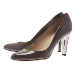 مملوكة مسبقًا حذاء جيمي تشو جلد بني لامع مقاس 39