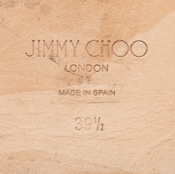 Pre Owned Jimmy Choo Dusty Pink Leather Minea Flat Slides Size 39.5