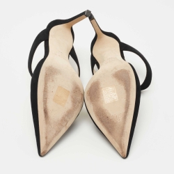 Jimmy Choo Black Suede Pointed Toe Mules Size 37.5