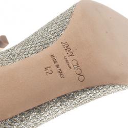 Pre Owned حذاء جيمي تشو ميتالك مقدمة مدببة ومزين مقاس 42