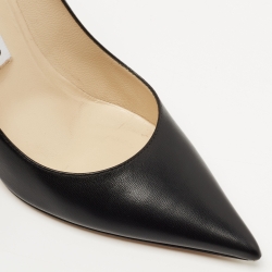 Pre Owned Jimmy Choo Black Leather Love Pumps Size 37