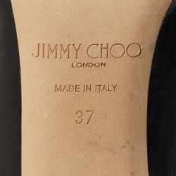 Pre Owned Jimmy Choo Black Leather Love Pumps Size 37