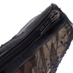 Pre Owned Jimmy Choo Black Crystal Mesh Knox Pumps Size 39