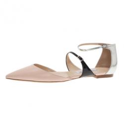 Pre Owned صندل فلات جيمي تشو تيري ثلاثي الألوان مقاس 39.5