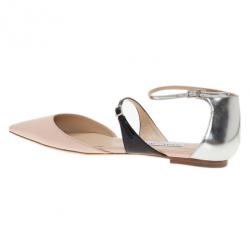 Pre Owned صندل فلات جيمي تشو تيري ثلاثي الألوان مقاس 39.5