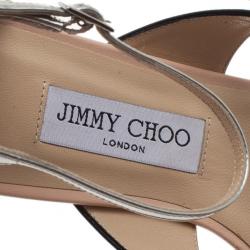 Pre Owned صندل فلات جيمي تشو تيري ثلاثي الألوان مقاس 39.5