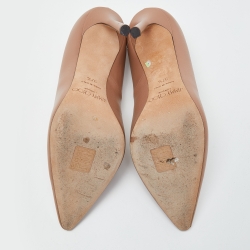 Pre Owned Jimmy Choo Old Rose Pink Leather Romy Pumps Size 37.5