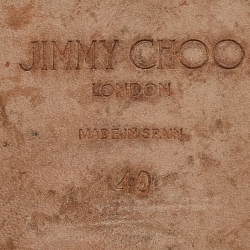 Pre Owned Jimmy Choo Black Quilted Leather Themis Flat Slides Size 40