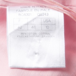 John Galliano Dull Pink Cotton Pencil Skirt L
