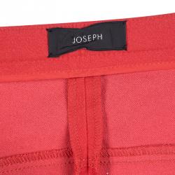 Joseph Red Stretch Gabardine Diamond Top Stitch Detail  Jeggings S