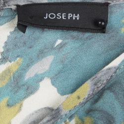 مملوكة مسبقًا Joseph Watercolor Floral Printed Silk Sleeveless Battersea Dress M