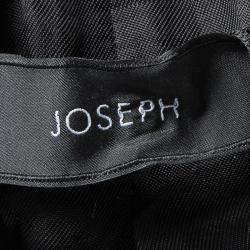 Pre Owned Joseph Navy Blue Gabardine Wool Frayed Trim Detail Bazz Blazer L