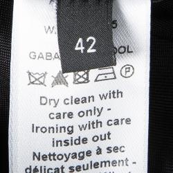 Pre Owned Joseph Navy Blue Gabardine Wool Frayed Trim Detail Bazz Blazer L