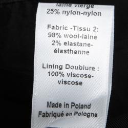 Pre Owned Joseph Navy Blue Gabardine Wool Frayed Trim Detail Bazz Blazer L