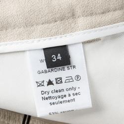 Pre Owned Joseph Stone Beige Stretch Gabardine Skinny Jeans S