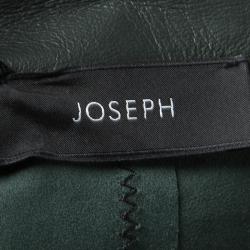 Pre Owned جاكت جوزيف نيو ألفا جلد نابا جلد خروف أخضر فورست L 