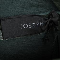 Joseph Forest Green Lambskin Bubble Leather Cropped Pullover L