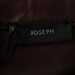 Joseph Chestnut Brown Lambskin Glove Leather Garcon Shirt M