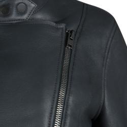 Joseph Forest Grey Lambskin Nappa Leather New Alpha Shearling Jacket L