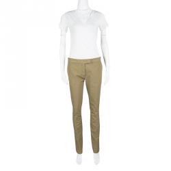 Joseph Almond Brown Stretch Gabardine Finley Regular Fit Trousers M