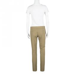 Joseph Almond Brown Stretch Gabardine Finley Regular Fit Trousers M