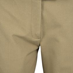 Joseph Almond Brown Stretch Gabardine Finley Regular Fit Trousers M