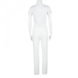 Pre Owned بنطلون جوزيف قصة إعتيادية فينلي غابردين ستريتش بيج فاتح L