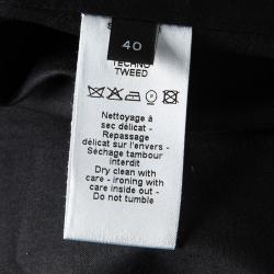 Pre Owned Joseph Tricolor Techno Tweed Zip Detail Preston Long Coat M