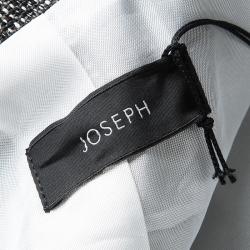 Pre Owned Joseph Tricolor Techno Tweed Zip Detail Preston Long Coat L