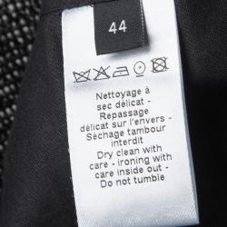 Pre Owned Joseph Tricolor Techno Tweed Zip Detail Preston Long Coat L