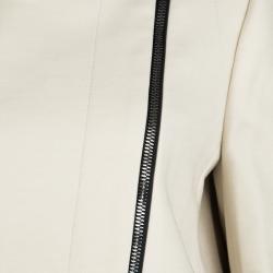 Pre Owned Joseph Tricolor Zip Detail Preston Full Sleeve Long Coat L