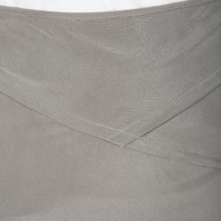 Pre Owned Joseph Taupe Grey Silk Paneled Hala Maxi Skirt M