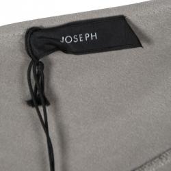 Pre Owned Joseph Taupe Grey Silk Paneled Hala Maxi Skirt M